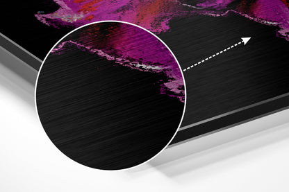 Magenta Peony Painting Brushed Aluminium Dibond Wall Art