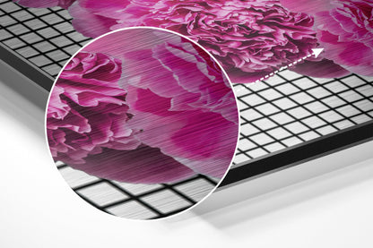 Pink Carnation Hands And Lips Brushed Aluminium Dibond Wall Art