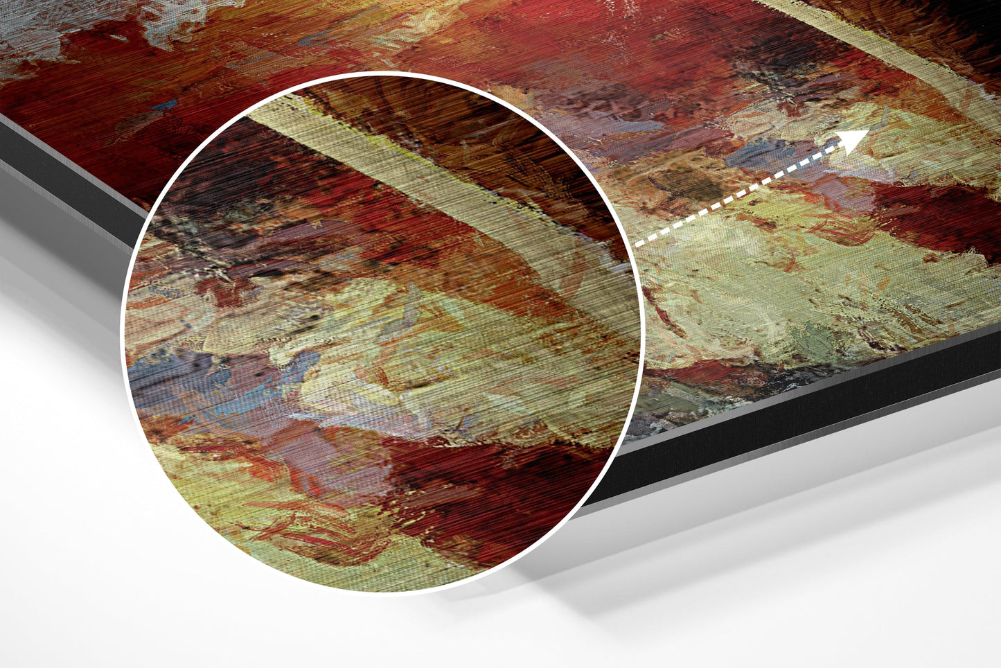 Front Facing Painted Elephant Brushed Aluminium Dibond Wall Art