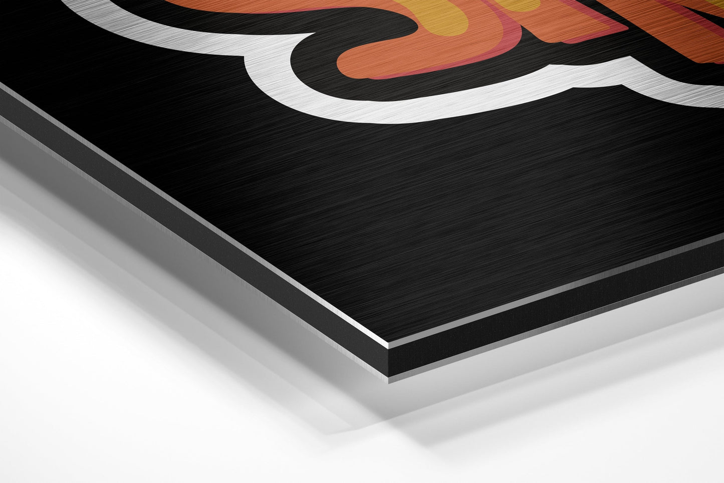 Bold Comic Bubble Be Strong Lettering Brushed Aluminium Dibond Wall Art
