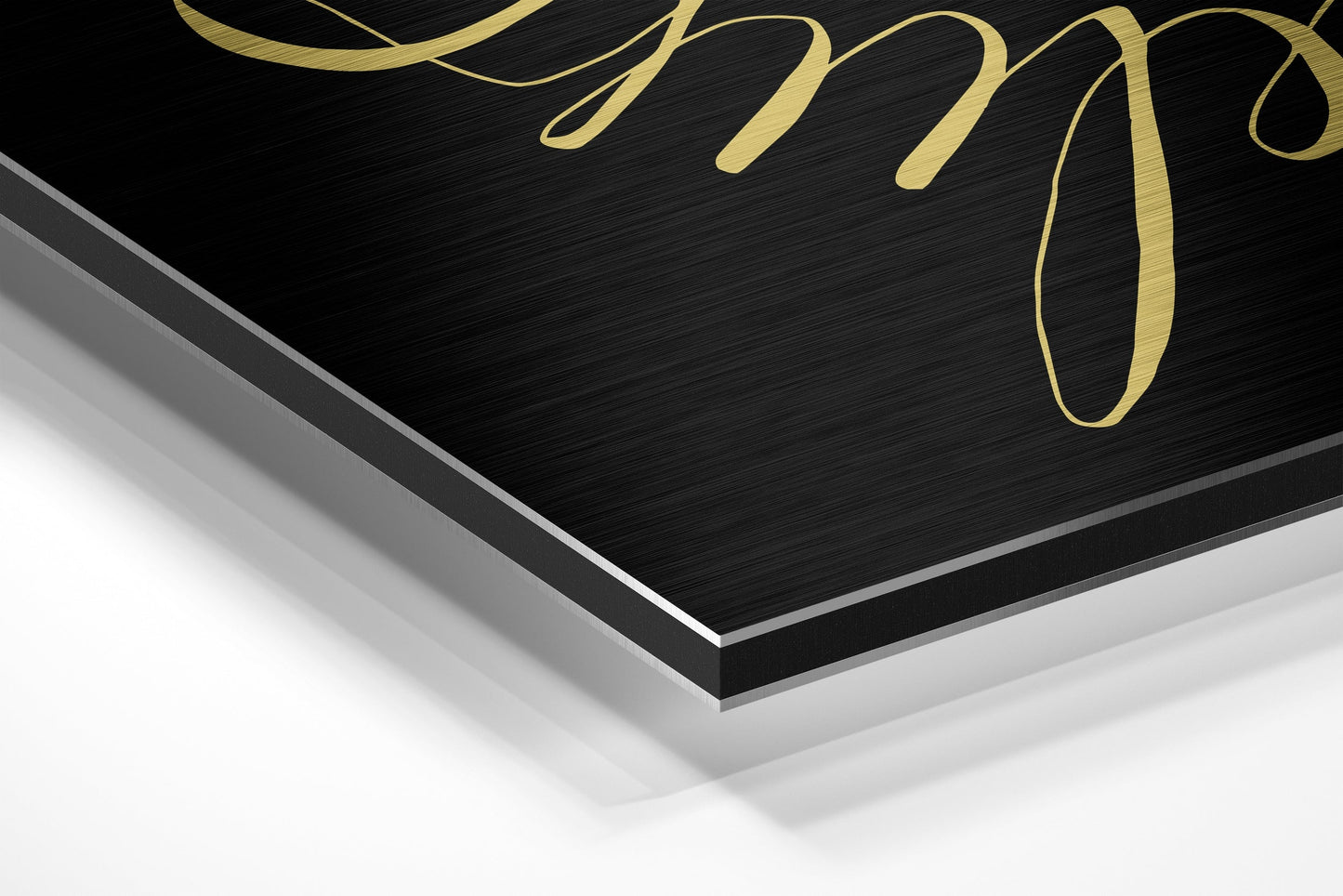 Gold Circle Always Believe Quote Brushed Aluminum Dibond Wall Art