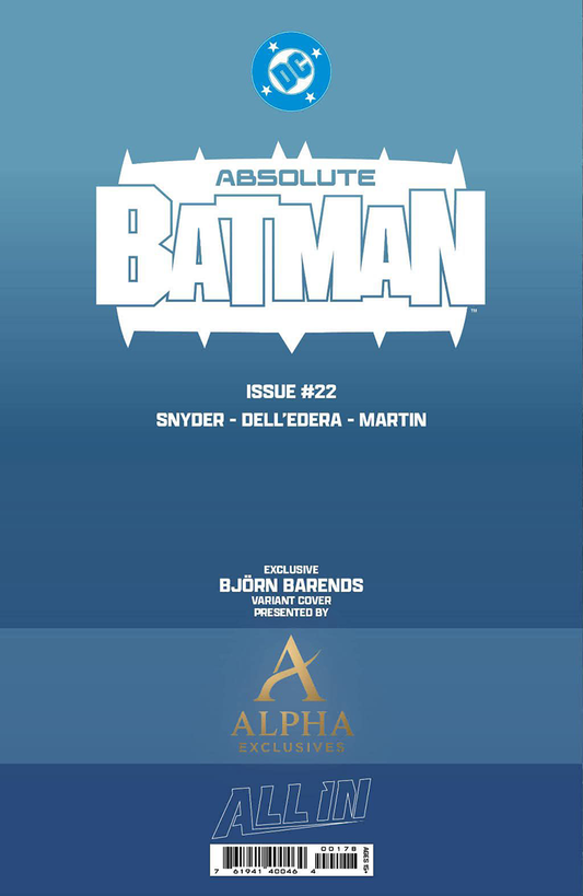 ABSOLUTE BATMAN #22 BJORN BARENDS EXCLUSIVE VAR (07/08/2026)