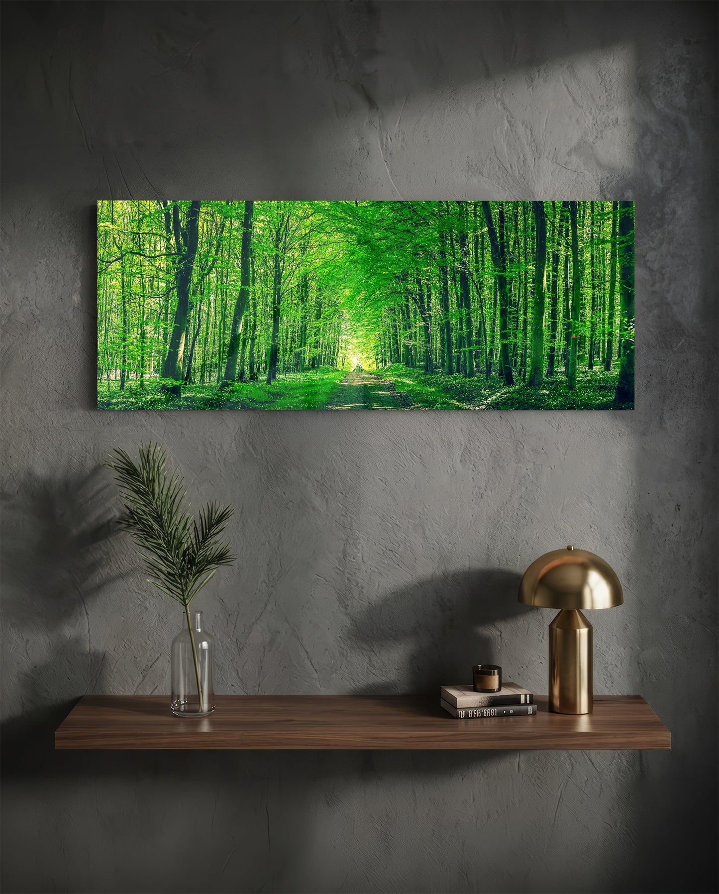 Leafy Tunnel Woodland Path Glass Wall Art