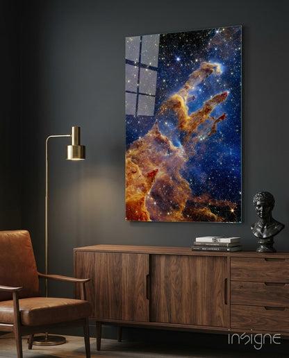 Pillars of Creation Nebula Glass Wall Art