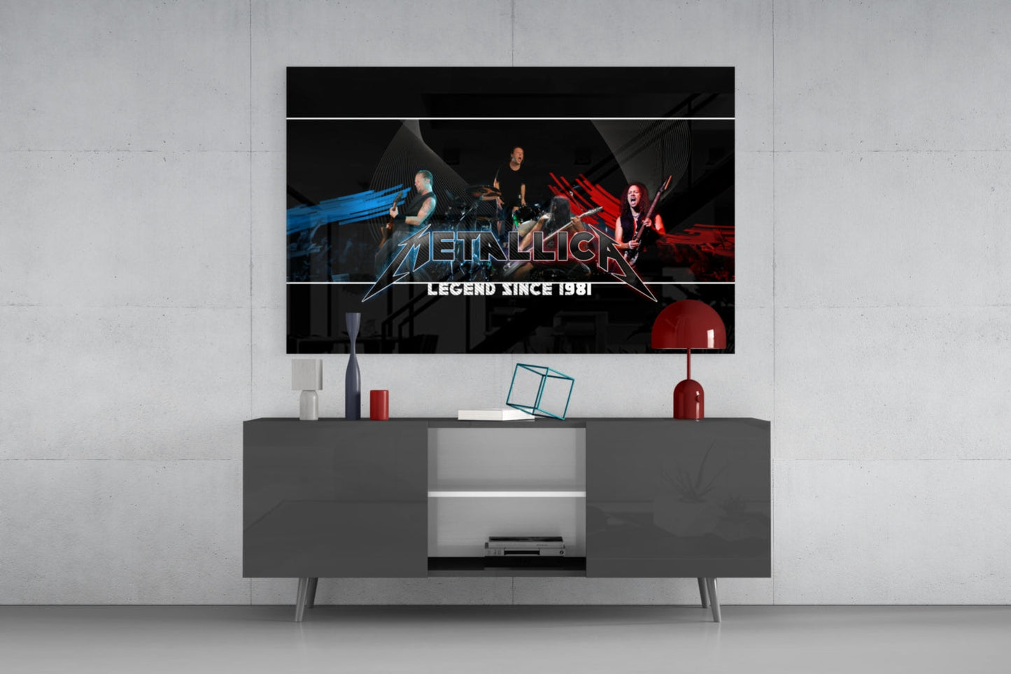 Heavy Metal Roar Glass Wall Art