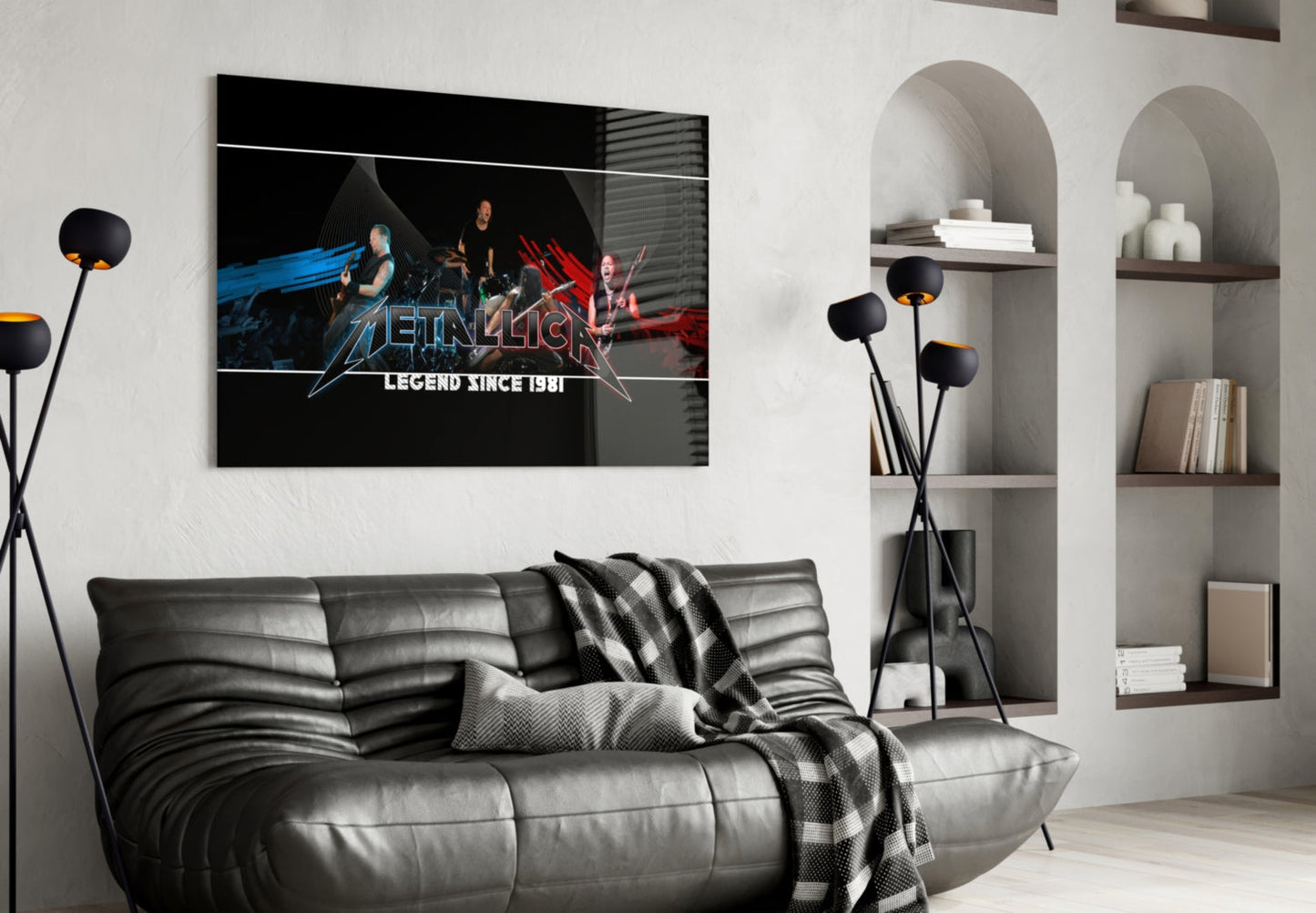 Heavy Metal Roar Glass Wall Art