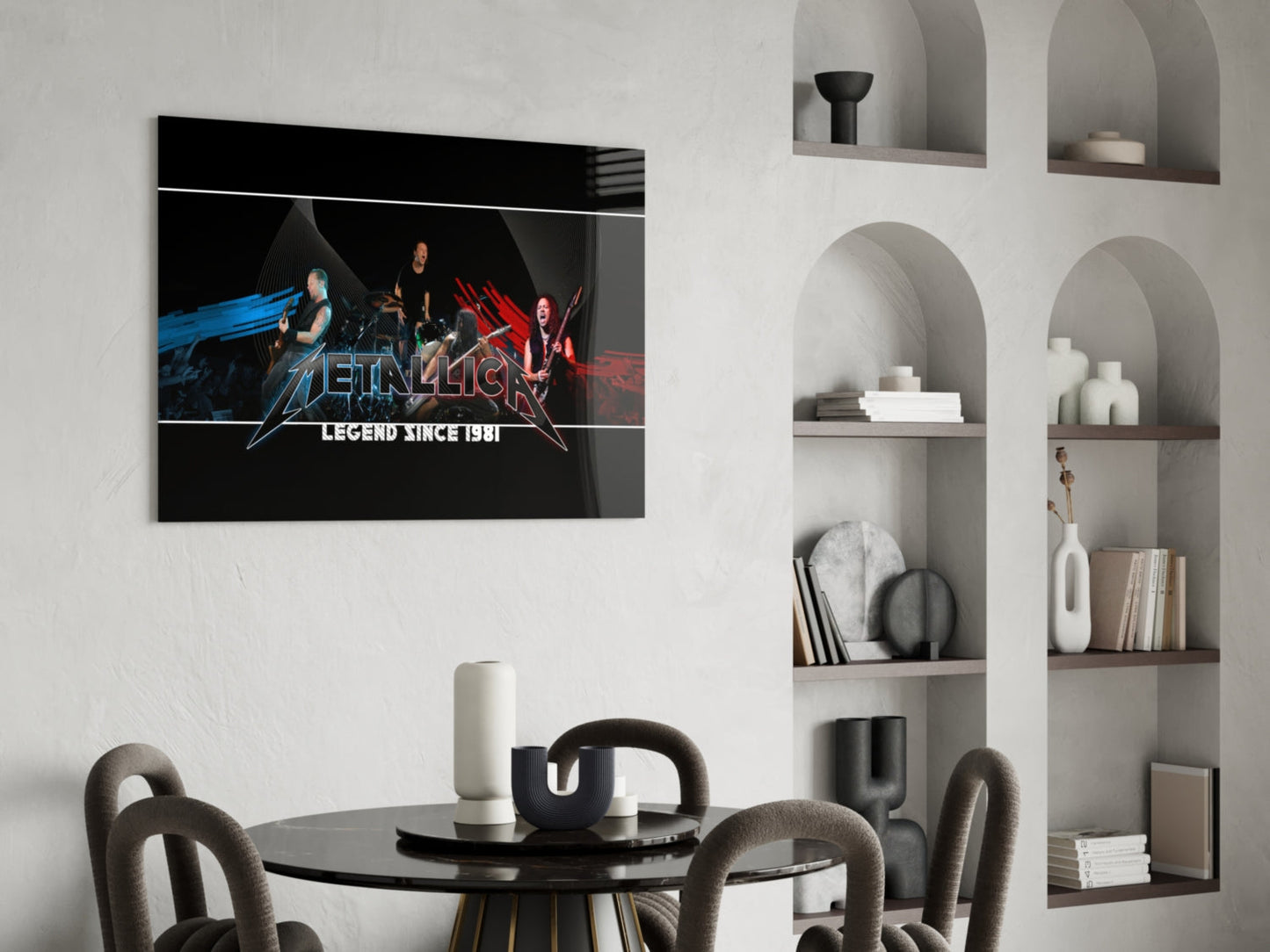 Heavy Metal Roar Glass Wall Art