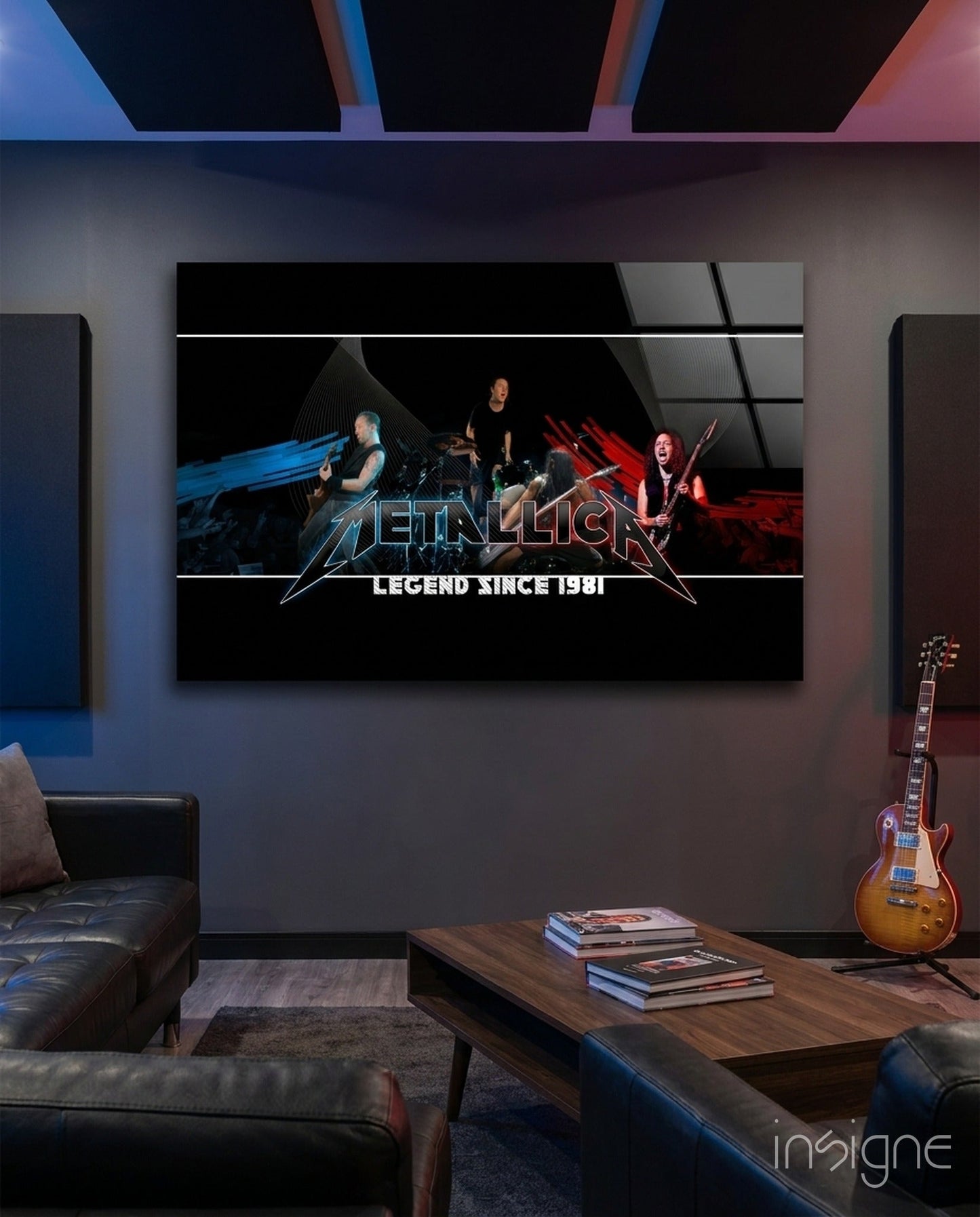 Heavy Metal Roar Glass Wall Art