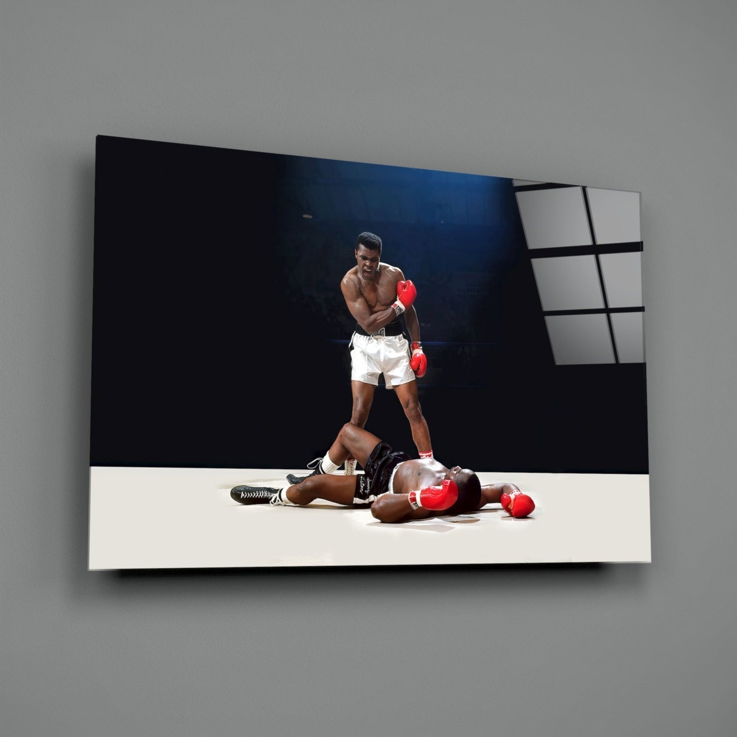 Standing Over Fallen Rival Glass Wall Art