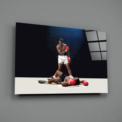 Standing Over Fallen Rival Glass Wall Art