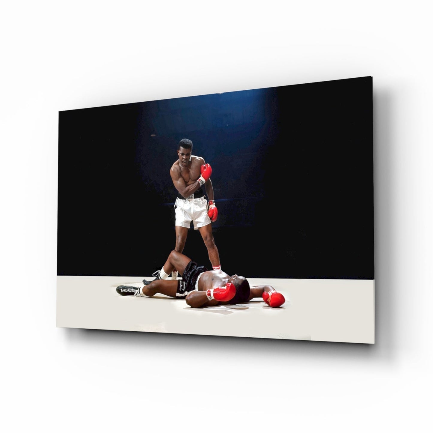 Standing Over Fallen Rival Glass Wall Art
