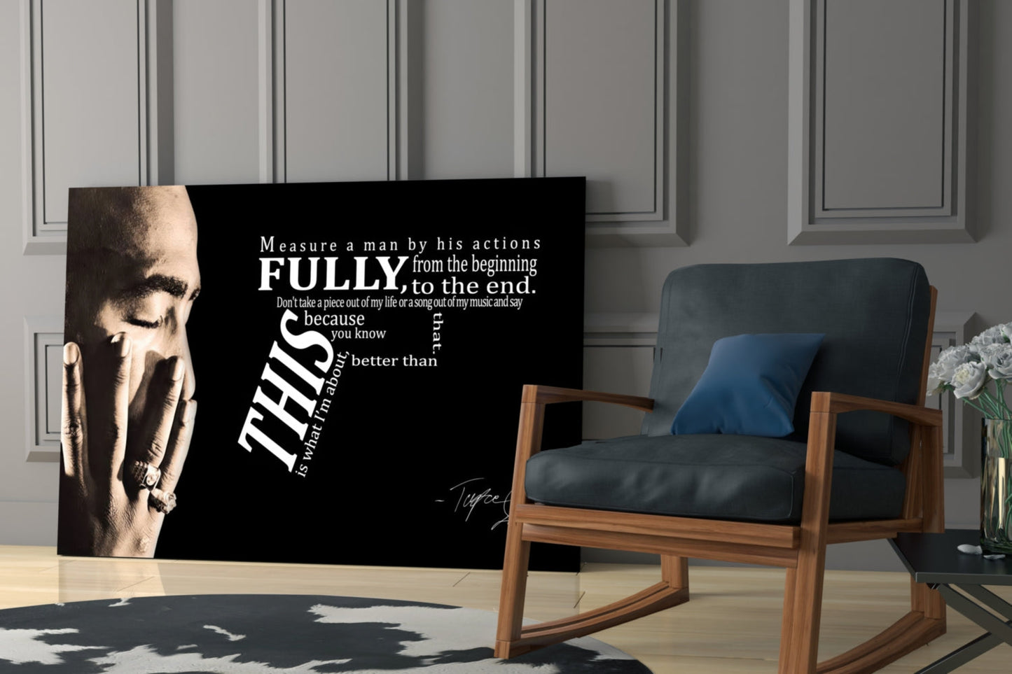 West Coast Rap Icon Glass Wall Art