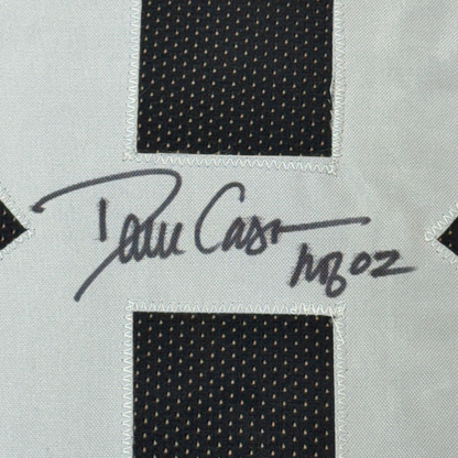 Framed Autographed/Signed Dave Casper 35x39 HOF 02 Oakland Raiders Black Football Jersey Beckett BAS COA