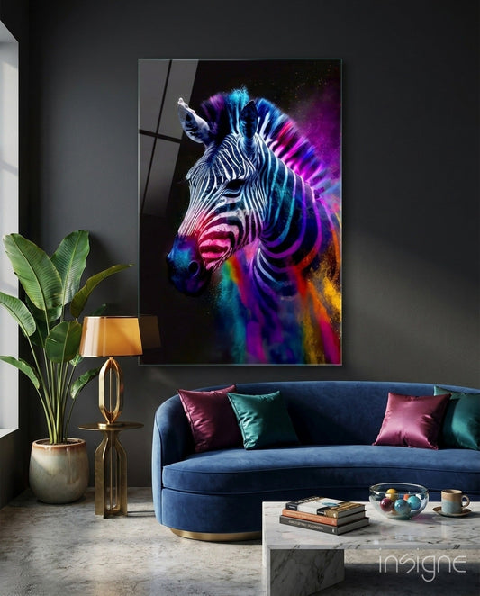 Zebra Glass Wall Art|| Designer's Collection