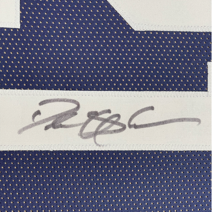 Framed Autographed Deion Sanders 35x39 Dallas Thanksgiving Day Football Jersey Beckett BAS COA