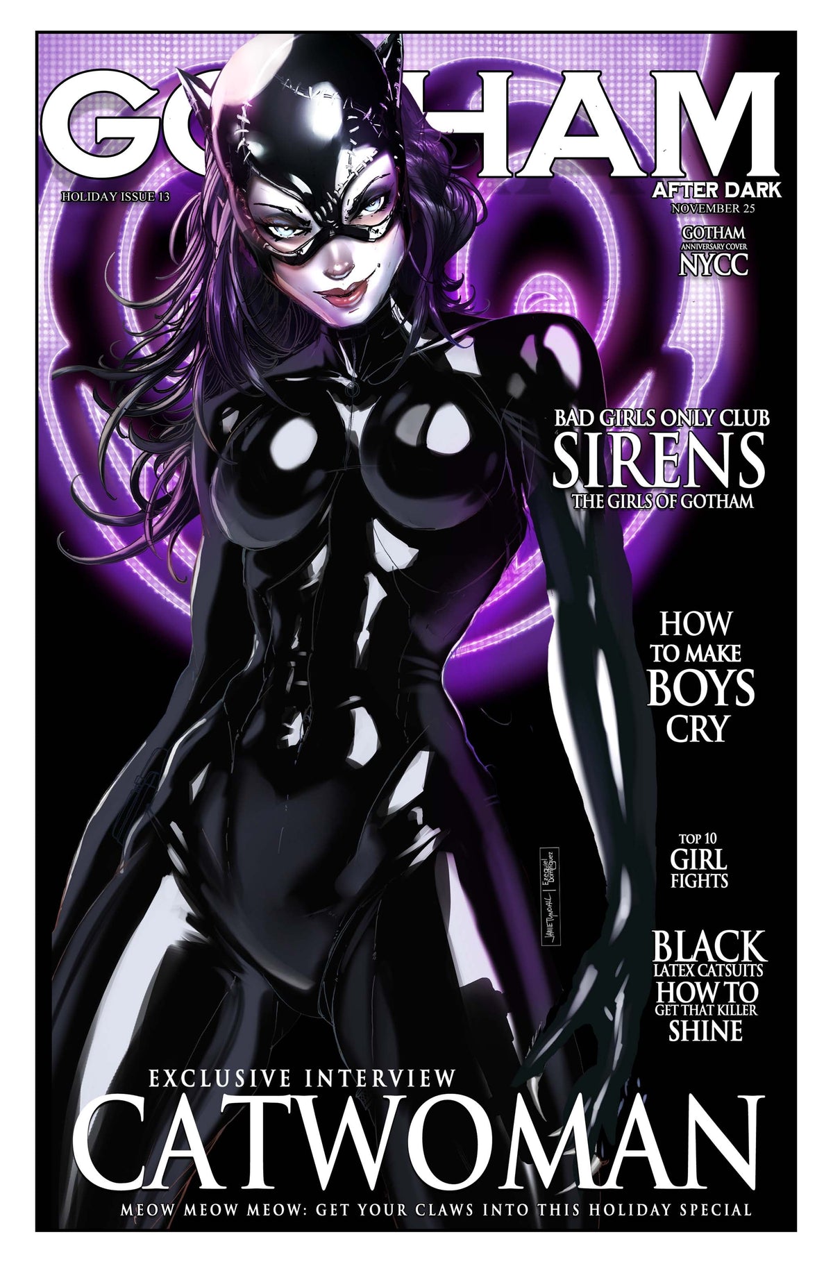 NYCC Gotham Feline Burglar Neon Metal Comic