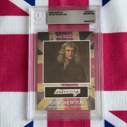 Isaac Newton Beckett Encapsulated Handwriting Removed from an Autograph Manuscript