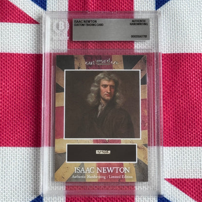 Isaac Newton Beckett Encapsulated Handwriting Removed from an Autograph Manuscript