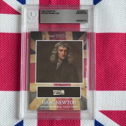 Isaac Newton Beckett Encapsulated Handwriting Removed from an Autograph Manuscript