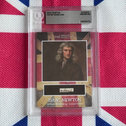 Isaac Newton Beckett Encapsulated Handwriting Removed from an Autograph Manuscript
