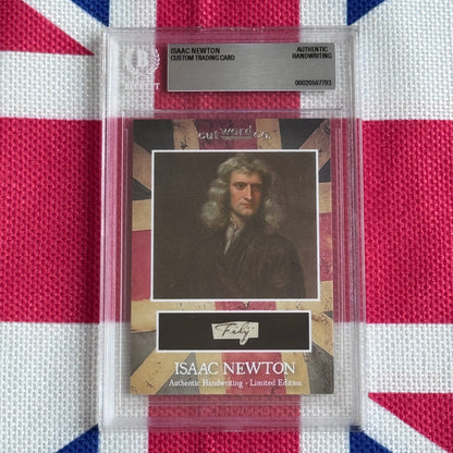 Isaac Newton Beckett Encapsulated Handwriting Removed from an Autograph Manuscript