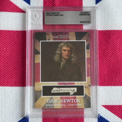 Isaac Newton Beckett Encapsulated Handwriting Removed from an Autograph Manuscript