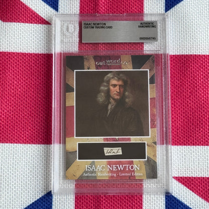 Isaac Newton Beckett Encapsulated Handwriting Removed from an Autograph Manuscript