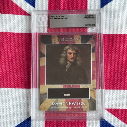Isaac Newton Beckett Encapsulated Handwriting Removed from an Autograph Manuscript
