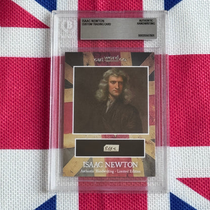 Isaac Newton Beckett Encapsulated Handwriting Removed from an Autograph Manuscript