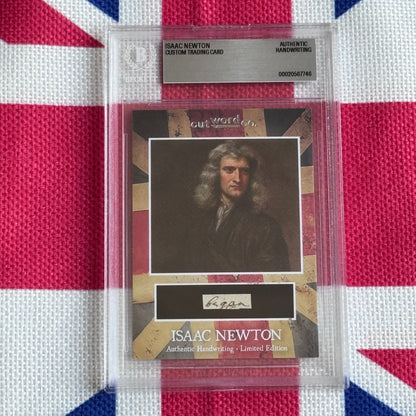 Isaac Newton Beckett Encapsulated Handwriting Removed from an Autograph Manuscript