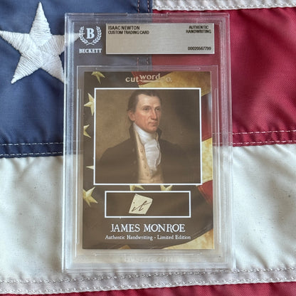 James Monroe Beckett Encapsulated Handwriting Removed from an Autograph Letter Signed