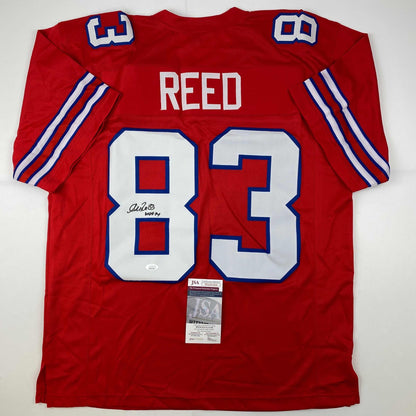 Autographed Andre Reed Buffalo Red Jersey, HOF 2014