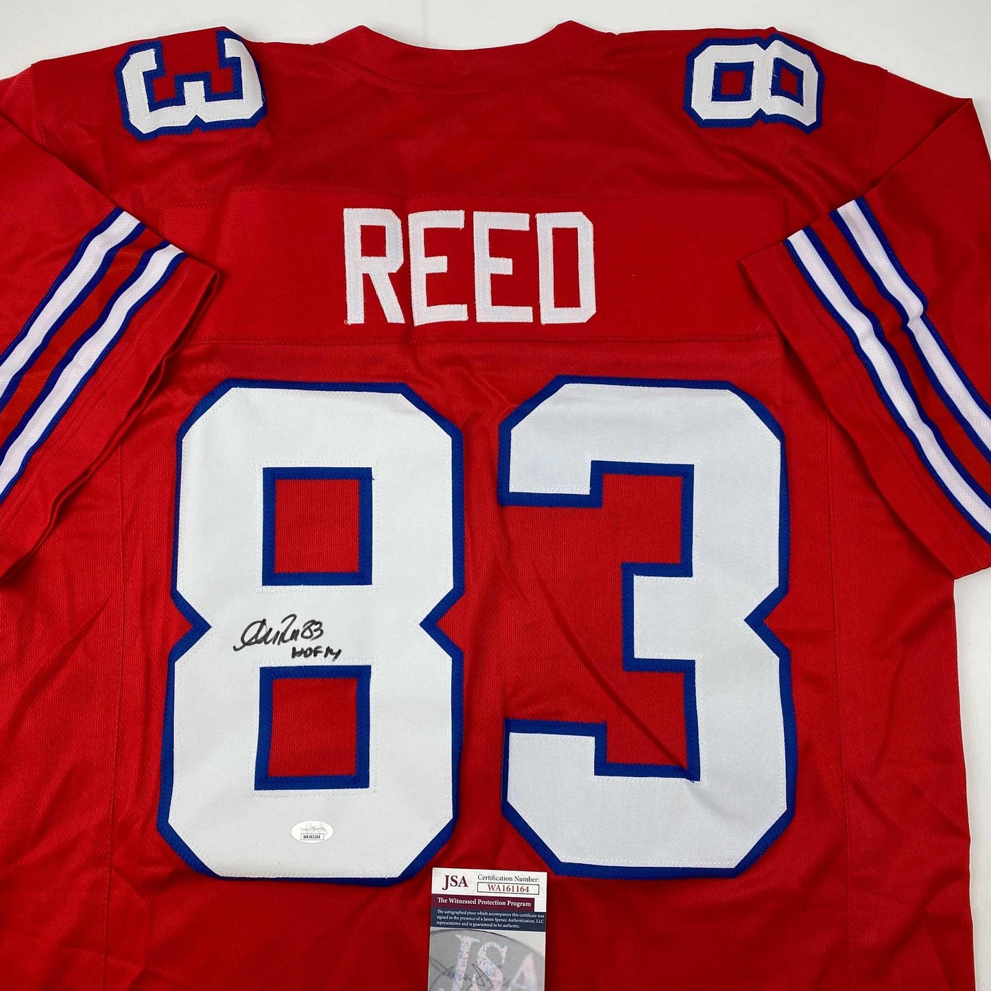 Autographed Andre Reed Buffalo Red Jersey, HOF 2014