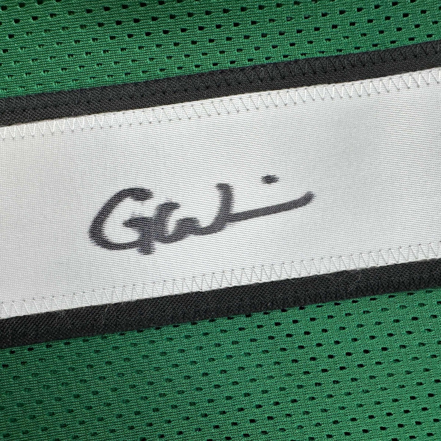Autographed/Signed Garrett Wilson New York Jets Green Football Jersey JSA COA
