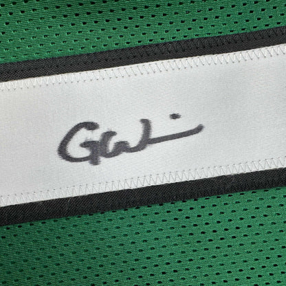 Autographed/Signed Garrett Wilson New York Jets Green Football Jersey JSA COA