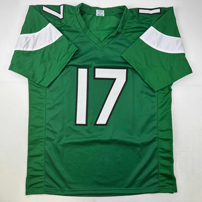 Autographed/Signed Garrett Wilson New York Jets Green Football Jersey JSA COA