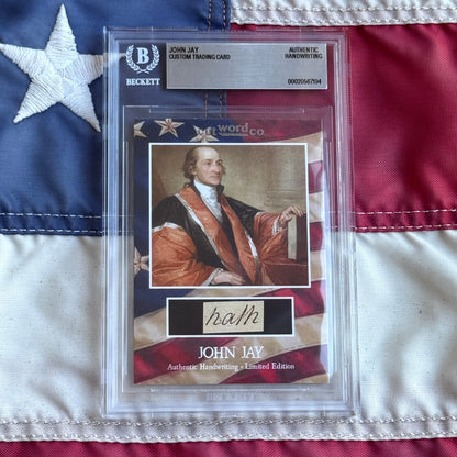 John Jay Beckett Encapsulated Handwriting Removed from an Autograph Letter Signed