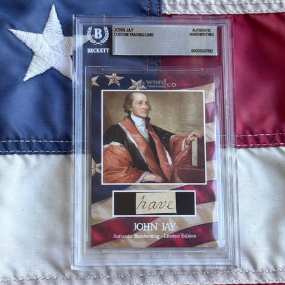 John Jay Beckett Encapsulated Handwriting Removed from an Autograph Letter Signed