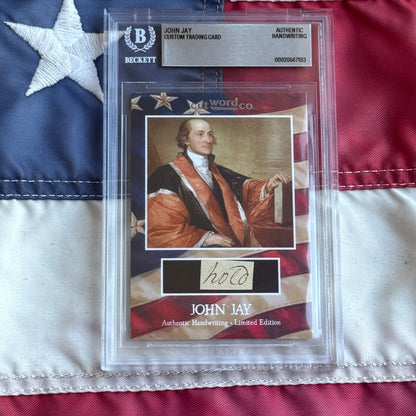 John Jay Beckett Encapsulated Handwriting Removed from an Autograph Letter Signed