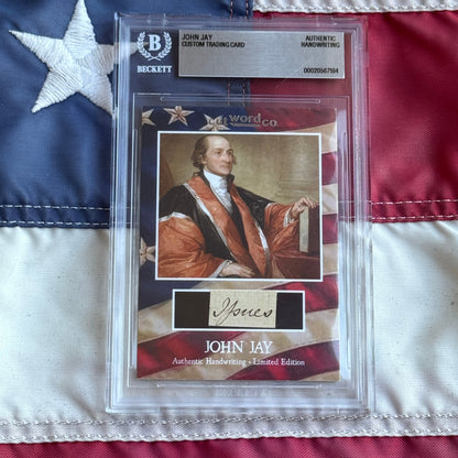 John Jay Beckett Encapsulated Handwriting Removed from an Autograph Letter Signed