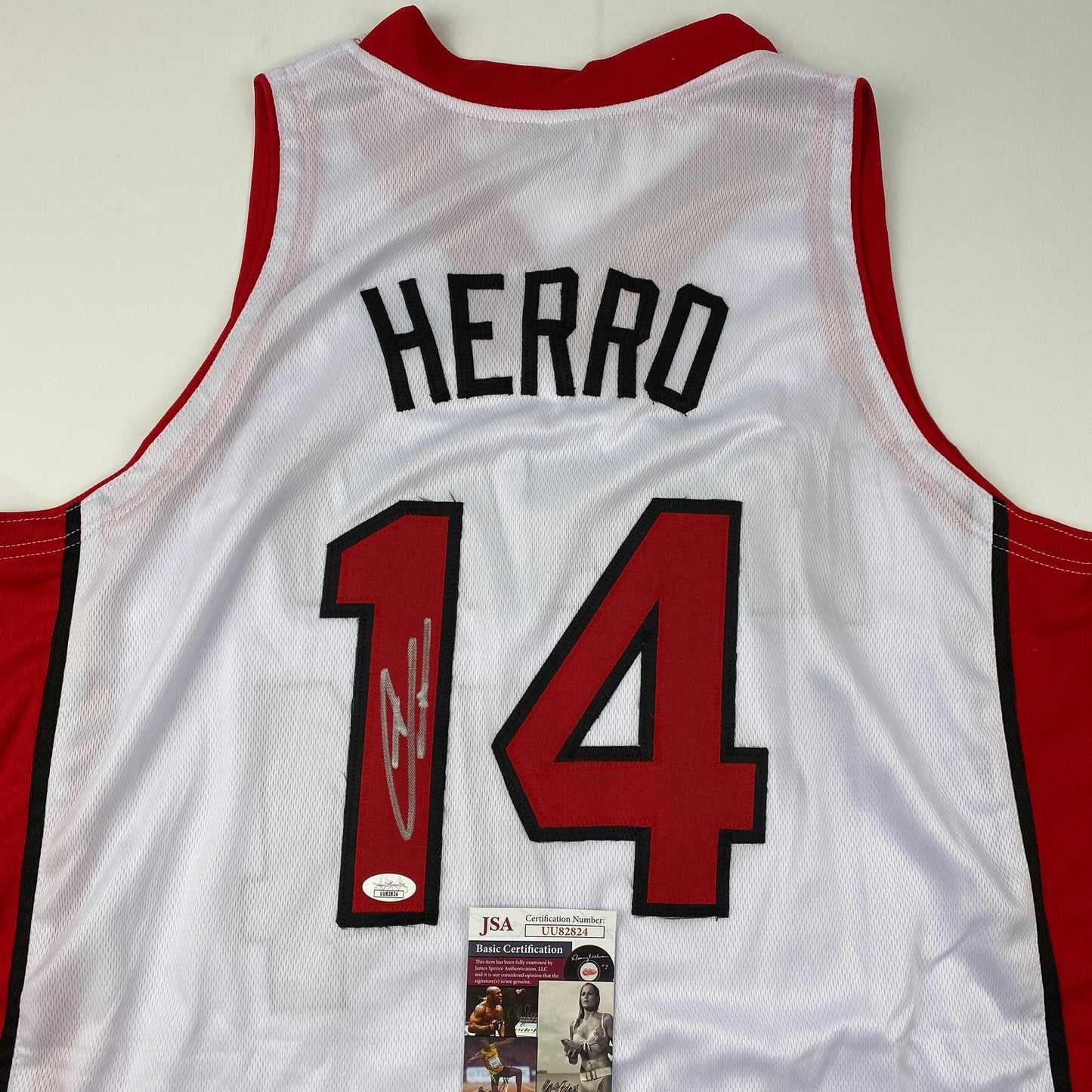 Autographed/Signed Tyler Herro Miami Heat White Basketball Jersey JSA COA