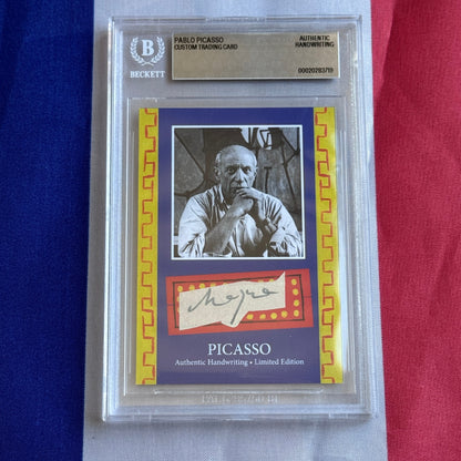 Pablo Picasso Authenticated Handwriting Card