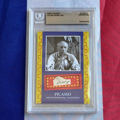 Pablo Picasso Authenticated Handwriting Card