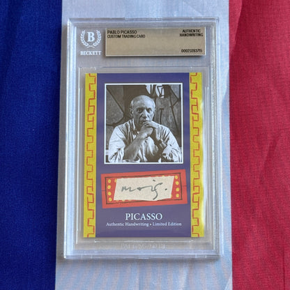 Pablo Picasso Authenticated Handwriting Card