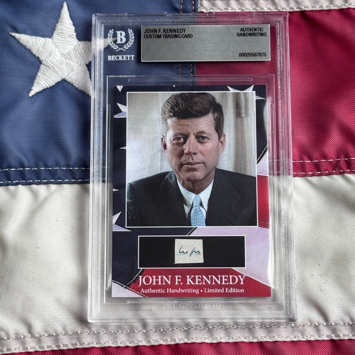 John F Kennedy Authenticated Handwriting Card