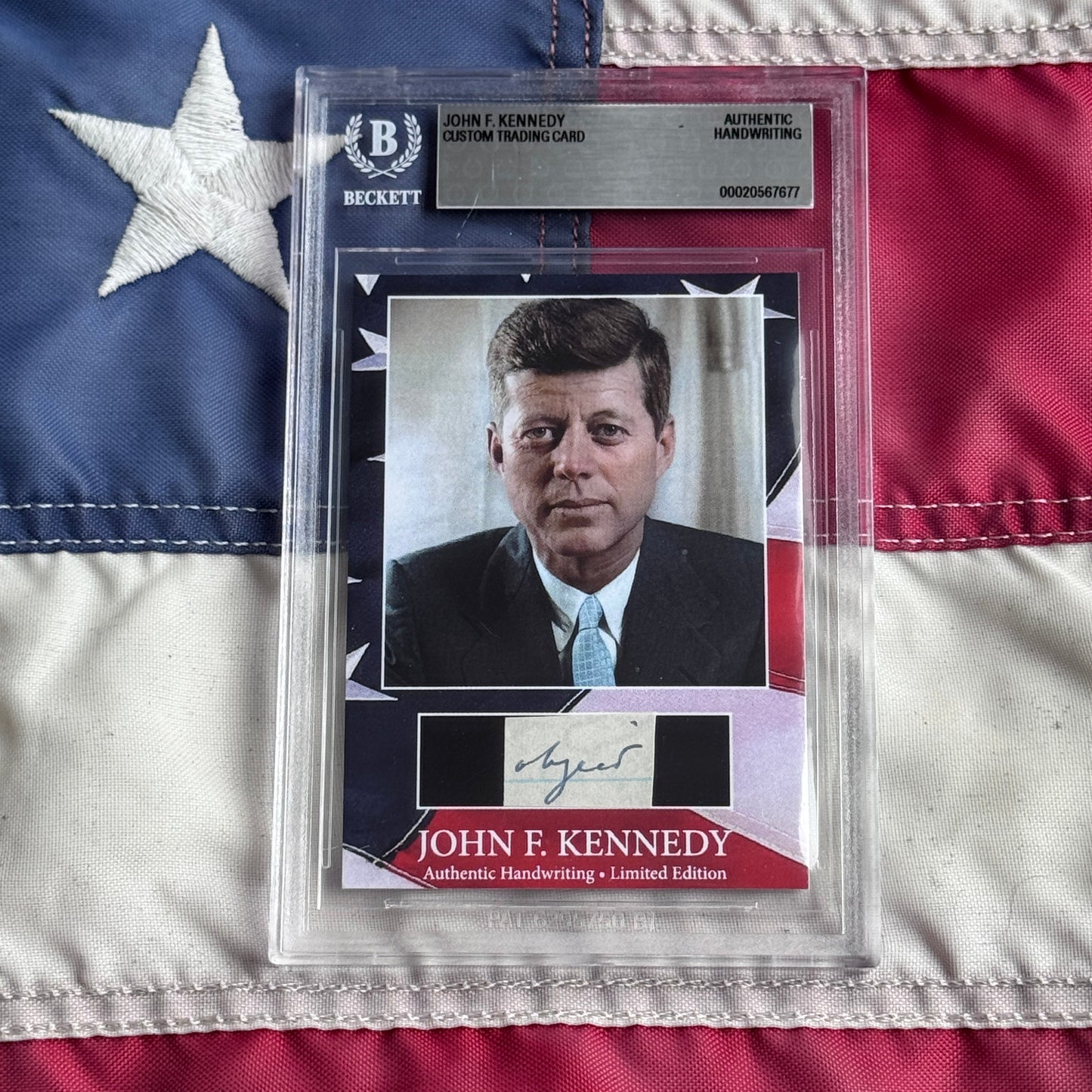 John F Kennedy Authenticated Handwriting Card