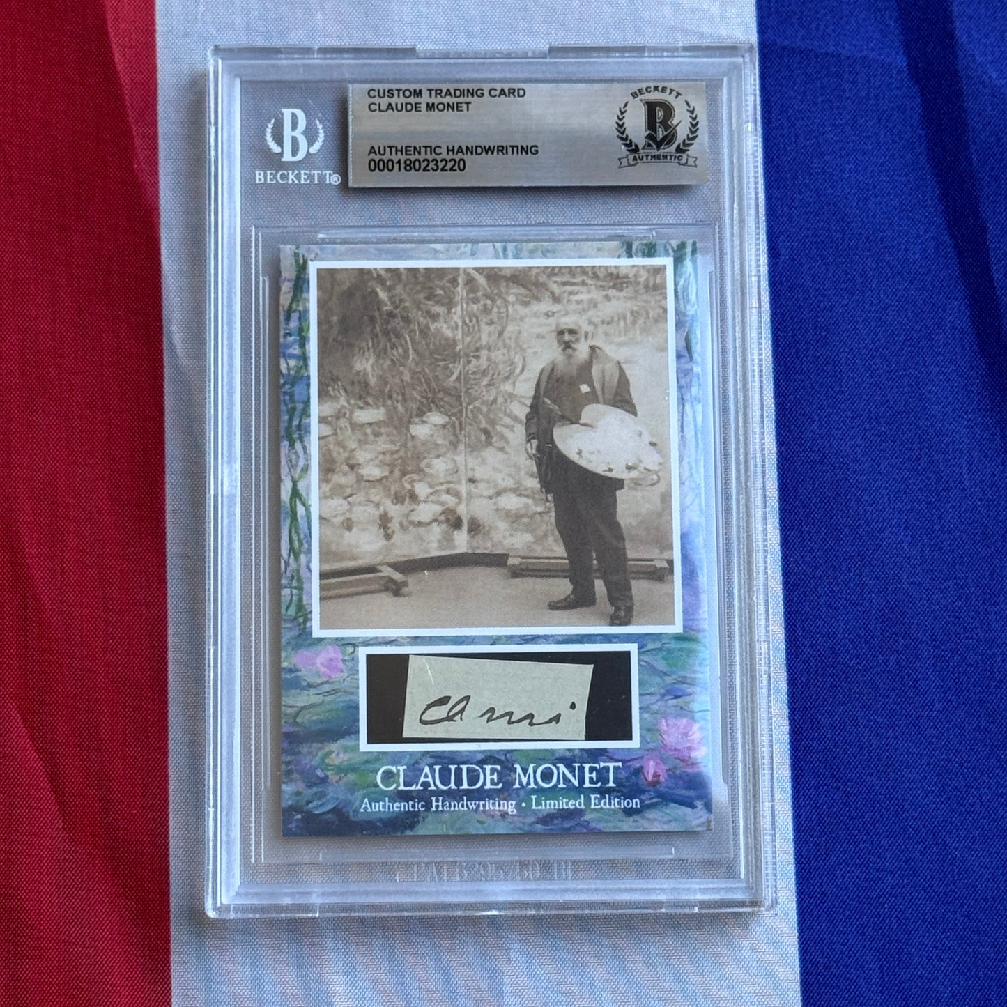 Claude Monet Authenticated Handwriting Card