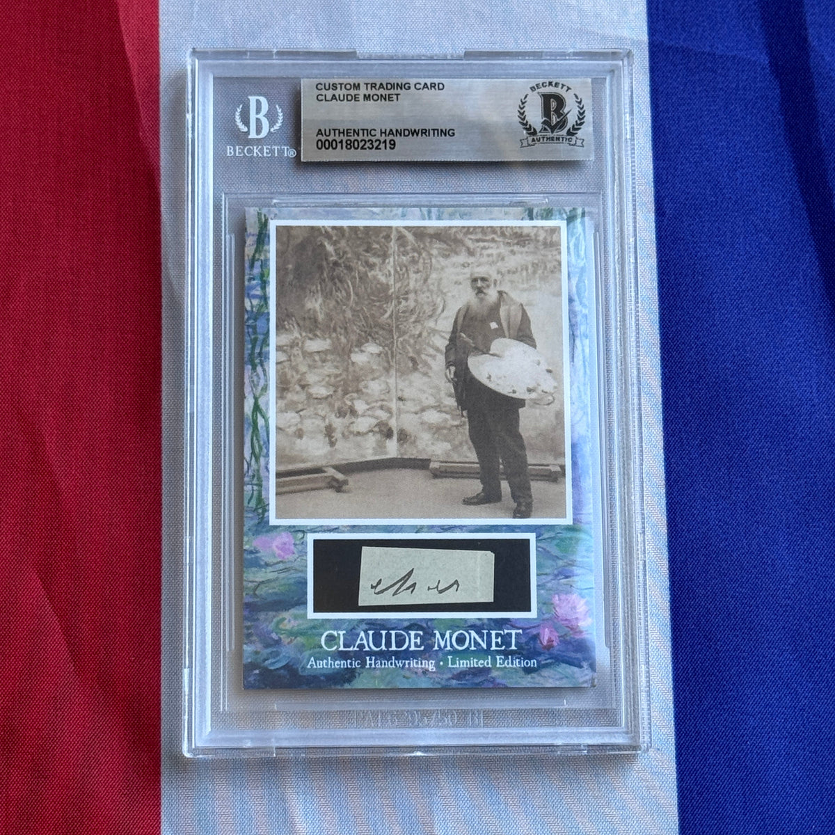 Claude Monet Authenticated Handwriting Card