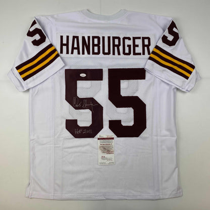 Autographed/Signed Chris Hanburger HOF 2011 Washington White Football Jersey