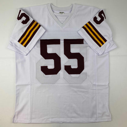 Autographed/Signed Chris Hanburger HOF 2011 Washington White Football Jersey
